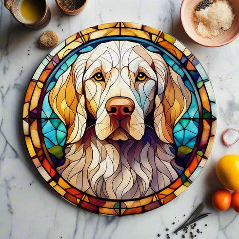 English Setter Glass Suncatcher Worktop Saver